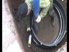 Видеоинструкция. Монтаж полимерпесчаного колодца (кессона)